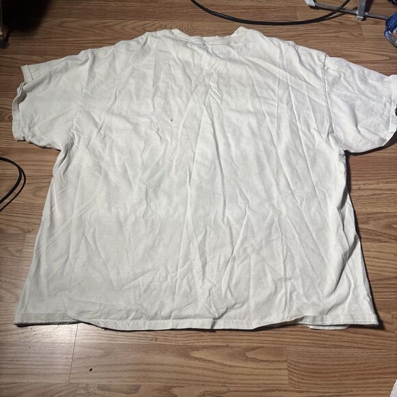 Dolly Parton Rockstar Vols Check Field Off White Thrifted Distressed Tee Size XL - Picture 8 of 8